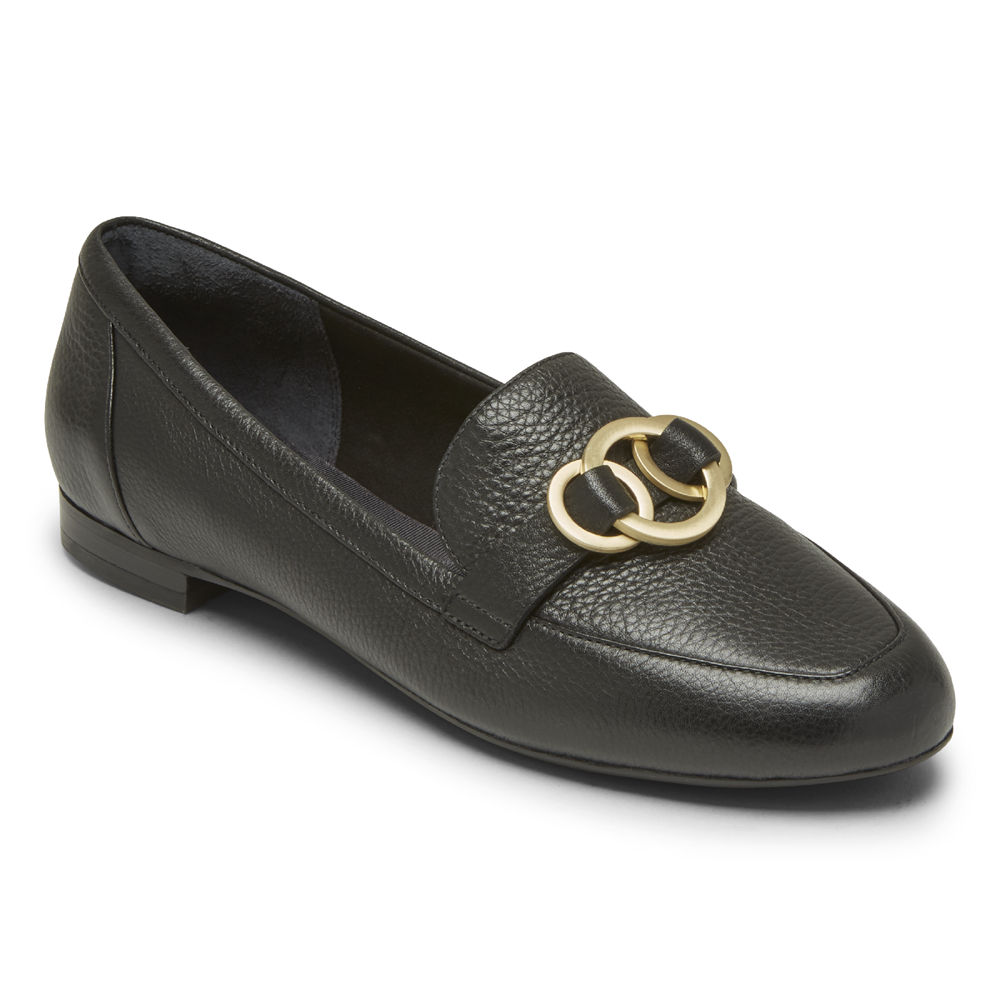 Rockport Loafers For Womens Black - Total Motion Tavia Ring - IK0861957